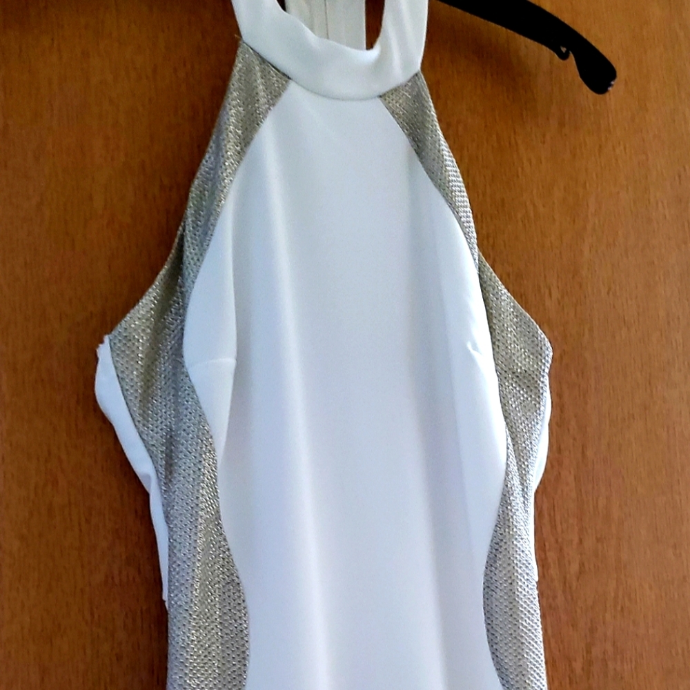White elegant formal gown